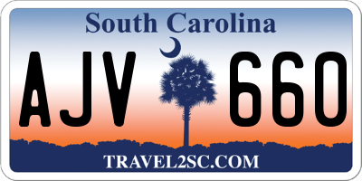 SC license plate AJV660