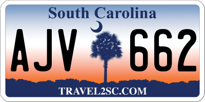 SC license plate AJV662