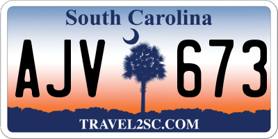 SC license plate AJV673