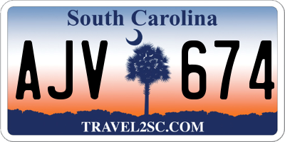 SC license plate AJV674
