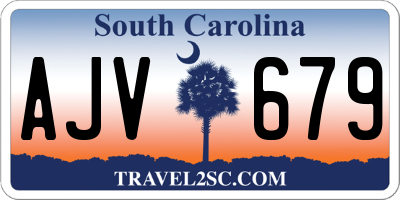 SC license plate AJV679