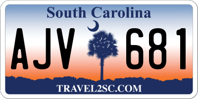 SC license plate AJV681