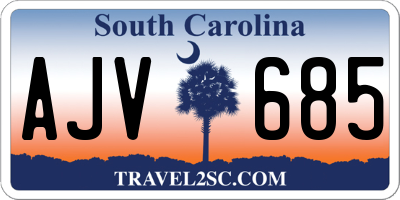 SC license plate AJV685