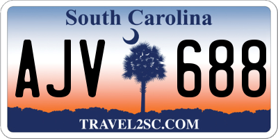 SC license plate AJV688