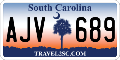 SC license plate AJV689