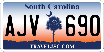 SC license plate AJV690