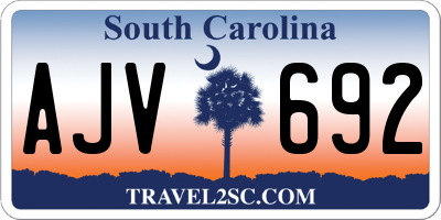 SC license plate AJV692