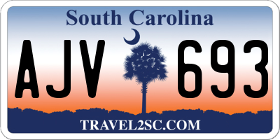 SC license plate AJV693