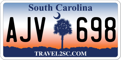 SC license plate AJV698