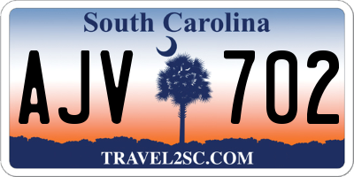 SC license plate AJV702
