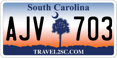 SC license plate AJV703