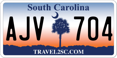 SC license plate AJV704