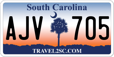 SC license plate AJV705