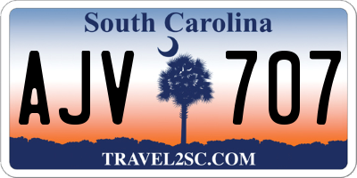 SC license plate AJV707