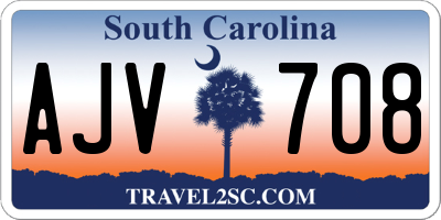 SC license plate AJV708