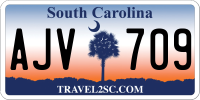 SC license plate AJV709