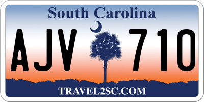 SC license plate AJV710