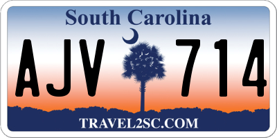 SC license plate AJV714
