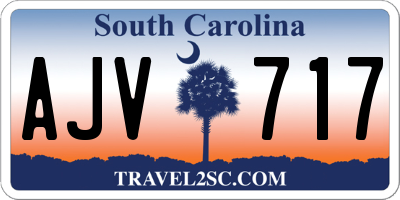 SC license plate AJV717