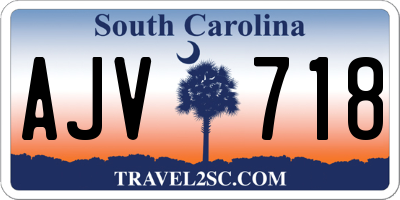 SC license plate AJV718