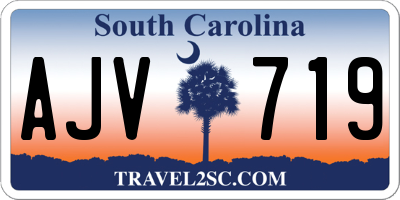 SC license plate AJV719