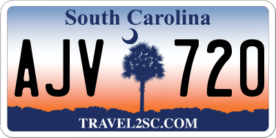 SC license plate AJV720
