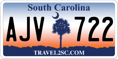 SC license plate AJV722