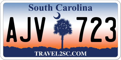 SC license plate AJV723