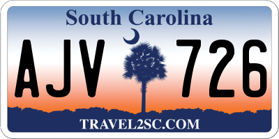 SC license plate AJV726