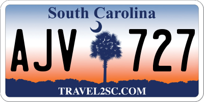 SC license plate AJV727