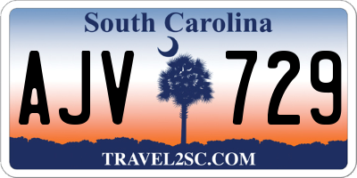 SC license plate AJV729