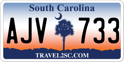 SC license plate AJV733