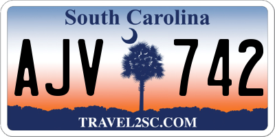 SC license plate AJV742