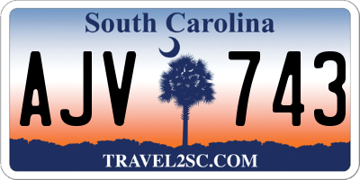 SC license plate AJV743