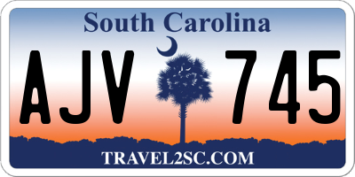 SC license plate AJV745