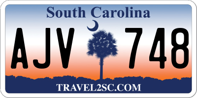 SC license plate AJV748