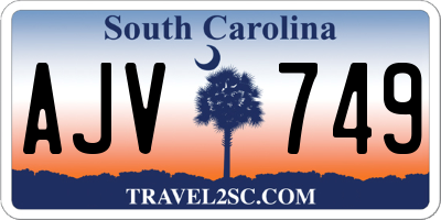 SC license plate AJV749