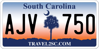 SC license plate AJV750