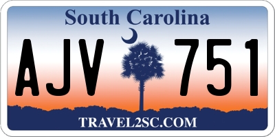 SC license plate AJV751