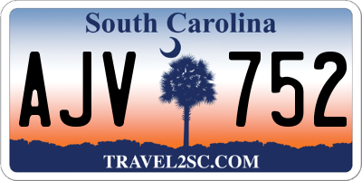 SC license plate AJV752