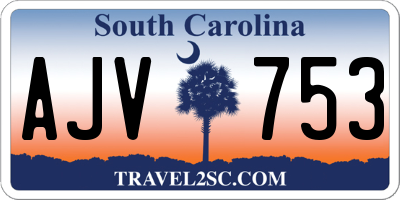 SC license plate AJV753