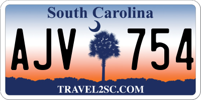 SC license plate AJV754