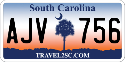 SC license plate AJV756