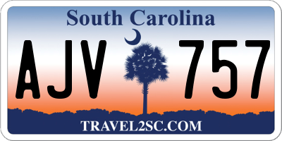 SC license plate AJV757
