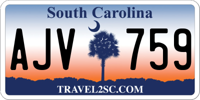SC license plate AJV759