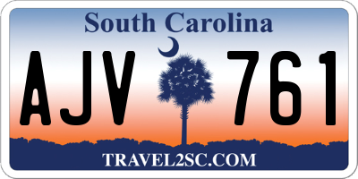 SC license plate AJV761