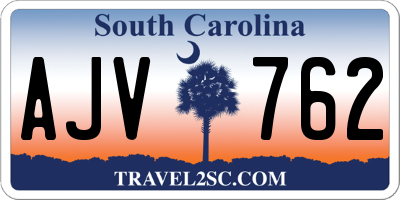 SC license plate AJV762