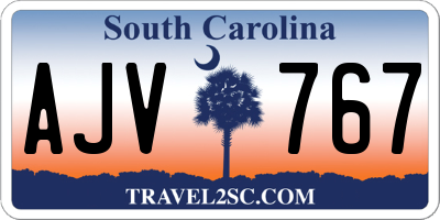 SC license plate AJV767