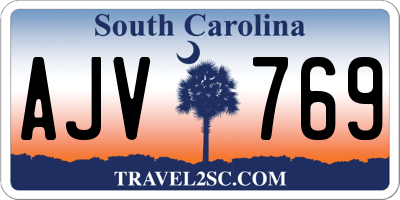 SC license plate AJV769
