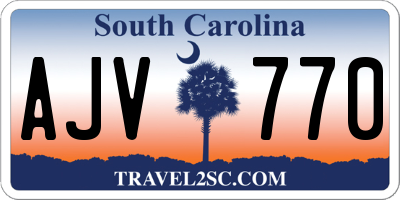 SC license plate AJV770